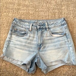 American Eagle High Rise Short - light blue